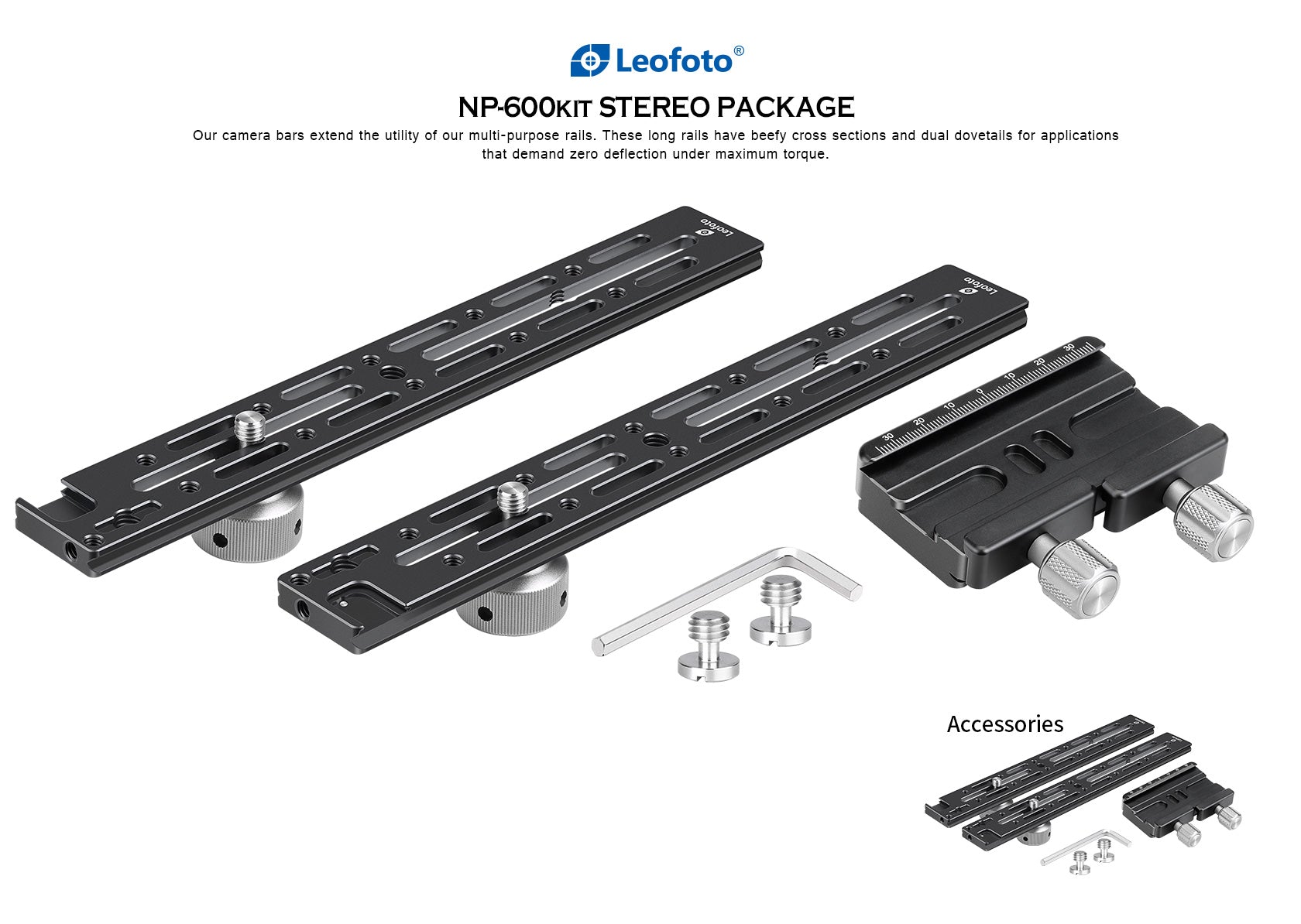 Leofoto NP-600 Double Camera Mounting Platform Kit (23.6")